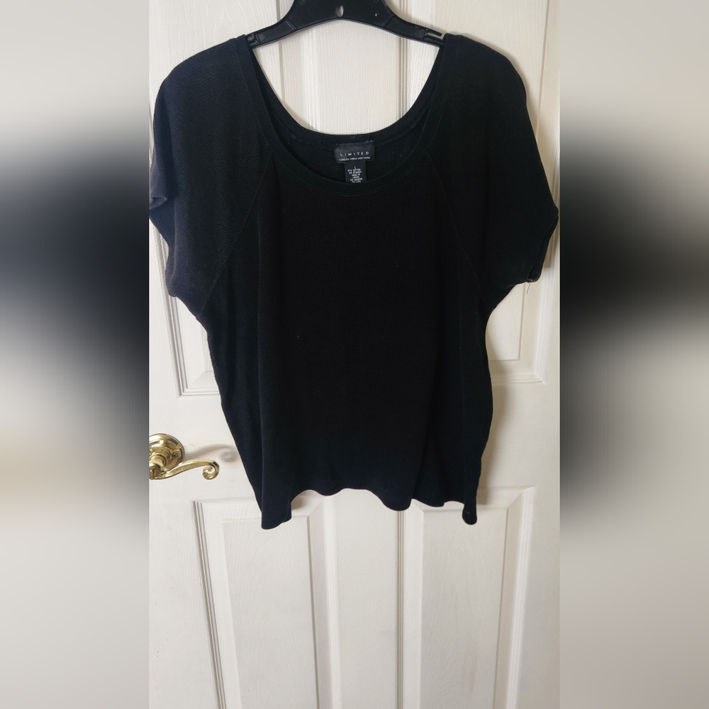 The Limited Classic Black Knit Blouse